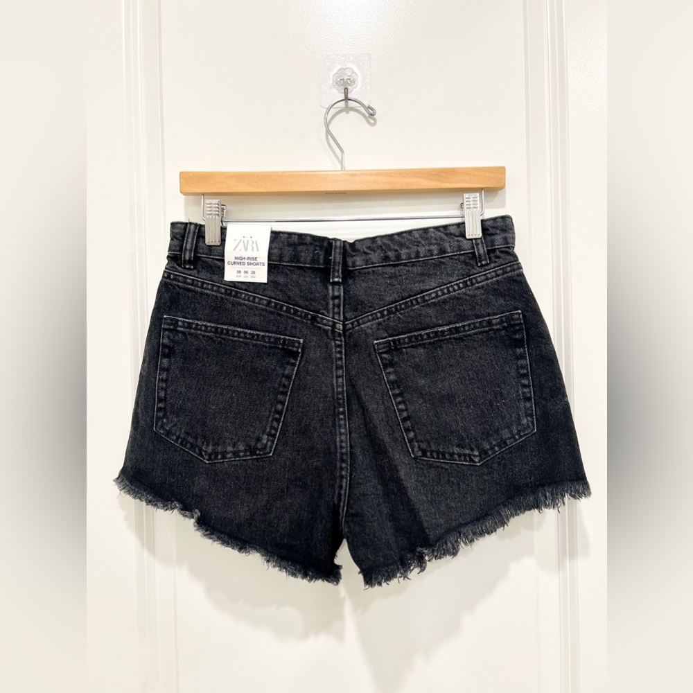 ZARA TRF High Rise Curved Shorts - Picture 6 of 7